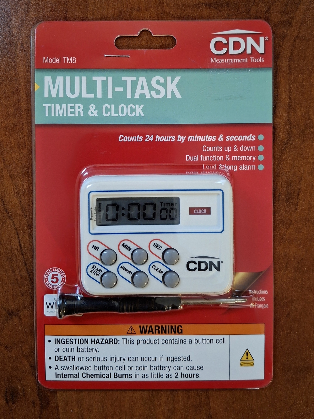 CDN TM8 Multi-Task Timer and Clock